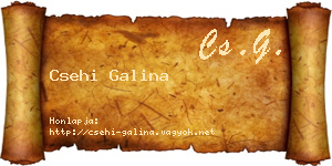 Csehi Galina névjegykártya